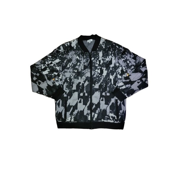 Calvin Klein Other - Calvin Klein Cardigan Mens Sweater Large Abstract Black Zip Jacket